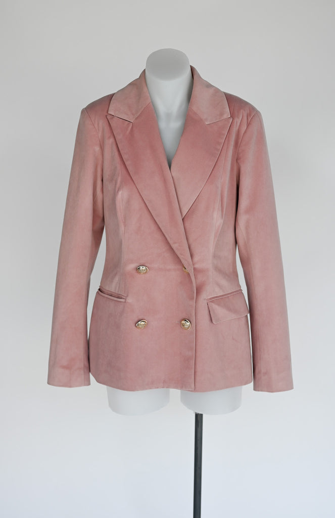 Ruby velvet blazer